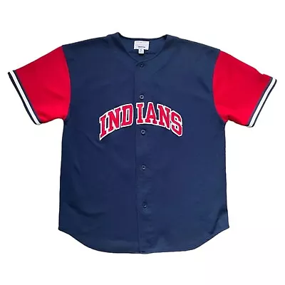 VTG Starter Cleveland Indians Omar Visquel  #13 Jersey MLB Mens Size XL Navy • $34.99