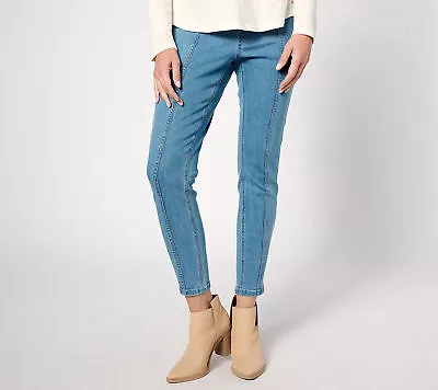 Denim & Co. Stretch Petite Jegging With Seam Details Jeans Light Wash 12 New • $34.99