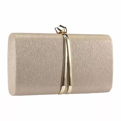 Ladies Women Leather Envelope Chain Clutch Cocktail Party Prom Evening Bag Gold  • $21.29