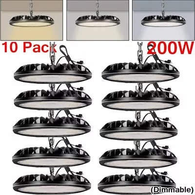 10 Pack 200W Led UFO High Bay Light Industrial Commercial Factory Warehouse Shop • $198.99