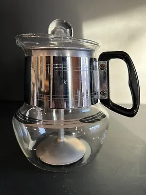 Vintage 4 Cup Size Pyrex Clear Glass Stovetop Percolator  • $36