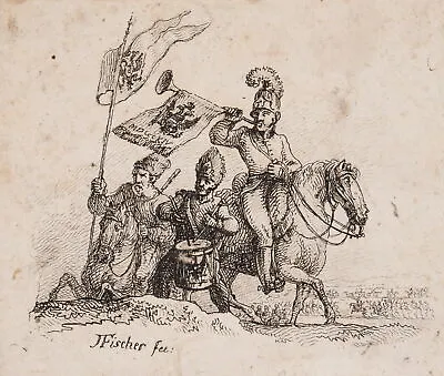 J. FISCHER (18th Century) Prussian Winter Campaign 1814 Circa 1814 Wheel. Classicism • £71.81