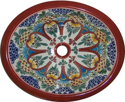 17  X 14  Talavera Ceramic Mexican Bathroom Sink Handmade Folk Art # 171 • $142.99