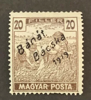 1919 Hungary Occupation Stamp #10n23 Magyar Posta 20 Filler Brown Og Lh Vf Cond • $5