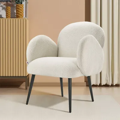 Upholstered Armchair Modern Accent Chair For Living Room Bedroom With Metal Legs • £85.95