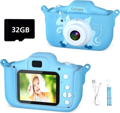 £33.99 • Buy Kids Camera Digital Camera For 3-12 Year Old Boys1080P HD Video Recorder 32GB 