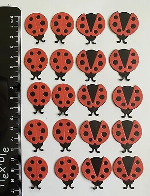 20x Ladybird Die Cut Embellishments For Craft • £1