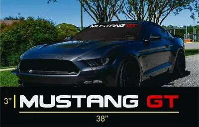 Ford Mustang Bold Text GT Windshield Logo Text Banner Vinyl Decal Sticker  • $16.99