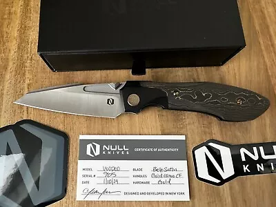 Null Knives Voodoo Gold Camo CF M390 • $525