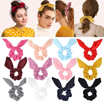 Large Thick Strong Hair Scrunchies Bobble Bands Satin Women Girls Ponytail  UK • £1.79