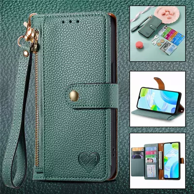 Flip Wallet Case Zip Purse Cover For OPPO A16 A17 A54S A57 A78 A79 A96 Find X5 • $19.29
