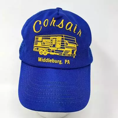 VTG Corsair Travel Trailer Camper Snapback Trucker Hat Middleburg PA Vacation • $48.95