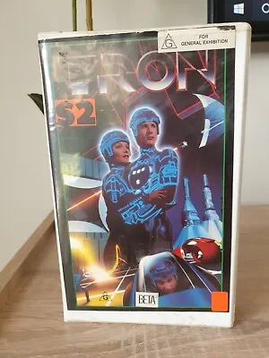 RARE VHS Video Tape Big Box Ex-Rental TRON DISNEY BETA TAPE • $140