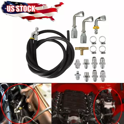 Steering Hose Hook Up Kit + Fittings For Gm Hydroboost Power Brake Booster 6 Ft • $165.99