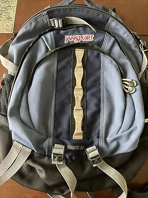 JANSPORT Equinox 33 Black Hiking School Travel Backpack Multi-Pocket Zip • $27.50
