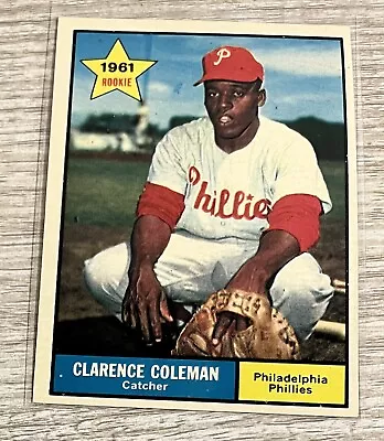 1961 Topps Clarence Coleman Rookie #502 NM Near Mint Vintage Phillies V6-1 • $6.50