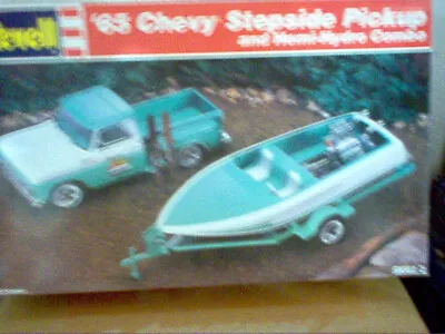 Vintage Revell 1965 Chevy Stepside Hemi-Hydro Boat Trailer Combo Kit  Open Box • $36.56