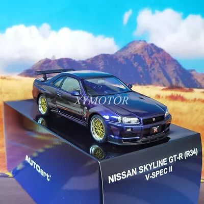 AUTOart 1/18 Nissan Skyline GT-R R34 V-spec II Diecast Model Car Gift Collection • $326.40