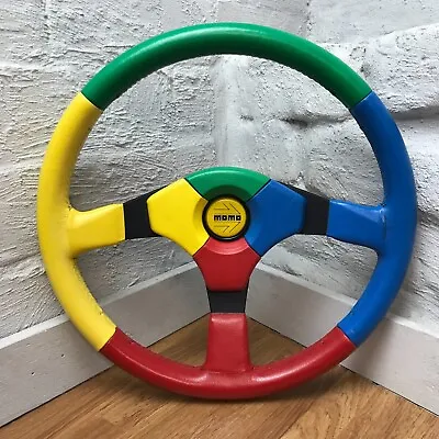 Genuine Momo Benetton 350mm Leather Steering Wheel. Special Edition 1991. 7C • $1040.32