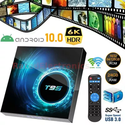2022 Upgraded T95 Smart Android 10.0 TV Box Quad Core 6K WIFI HD Stream Player • $29.81