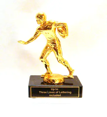 Vintage Gold Metal Football Runner Trophy Top Tops Trophy Parts Metal # 1 • $6
