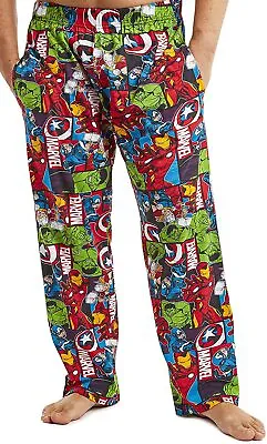 Marvel Avengers Lounge Cotton Nightwear Pants For Men Teenage Boys • £16.49