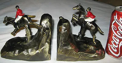 Antique K&o Equestrian Country Horse Jockey Art Statue Sculpture Book Bookends  • $895