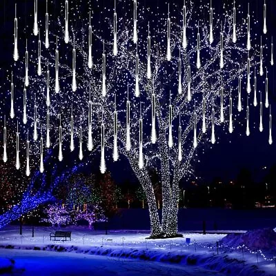 LED Meteor Shower Lights Falling Rain Drop Icicle String Waterproof Outdoor • $11.44