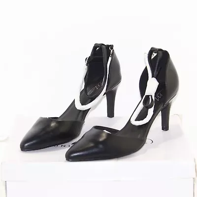 Midnight Velvet Womens Rhinestone Chain Pump Size 8M Black 3  Heel NEW • $25.49