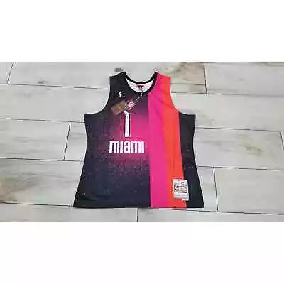 Men's Mitchell & Ness Miami Heat Chris Bosh Floridian NBA Basketball Jersey XL • $79.99