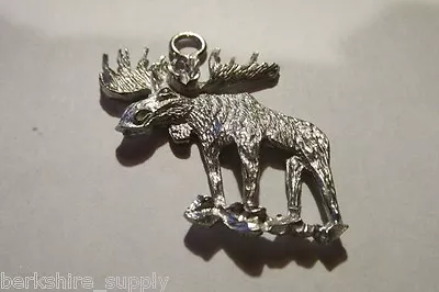 Six  Pewter Moose Pendants  2 X 2 Inch • $15.45