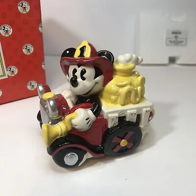 Firemen Disney Mickey & Co. Mickey In #1 Firetruck #339040 Mint Works Porcelain • $19.95