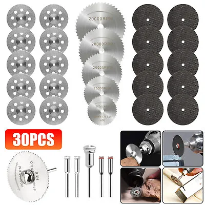 30Pcs Cutting Wheel Set Drill For Dremel Rotary Tool Accessories W/ 1/8  Mandrel • $10.48