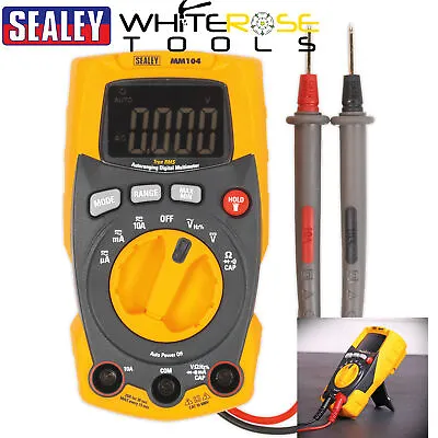 Sealey Digital Multimeter Professional Auto Ranging AC DC Leads Test Probes • £50.85