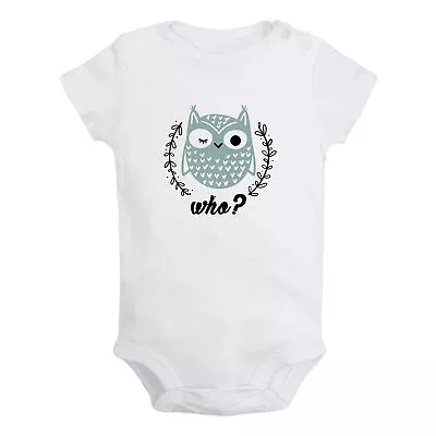 Twins Who & Who's Owl Pattern Romper Newborn Bodysuit Baby Jumpsuit Baby Outfits • $17.58