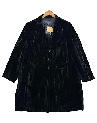 Vintage Design & Co Black Working Classic Womens Coat Sz 22 Rayon 5 • $44.99