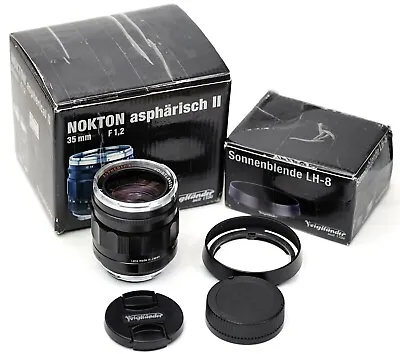 Voigtlander 35mm F/1.2 Nokton Aspherical VM (II) Lens W/ Hood & Filter • $750