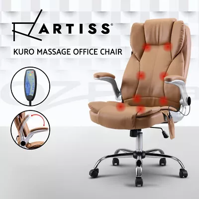 $201.55 • Buy Artiss Massage Office Chair Gaming Chairs Computer Chair 8 Point Espresso