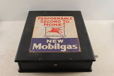 Vintage Gas Service Station Cash Drawer Mobil Oil Horse Sign Top • $450