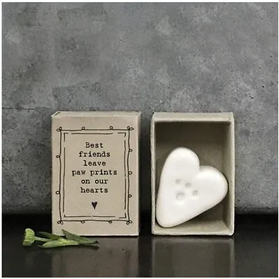 East Of India Mini Matchbox Paw Print Best Friends Leave Paw Prints On Our Heart • £5.40