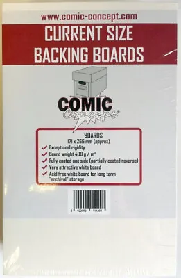 50 X COMIC CONCEPT CURRENT COMIC BACKING BOARDS • £11.99