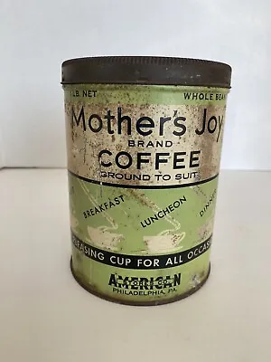 Vintage Mother's Joy Coffee Tin Can 1 Lb. American Stores Co. Philadelphia PA • $29.95