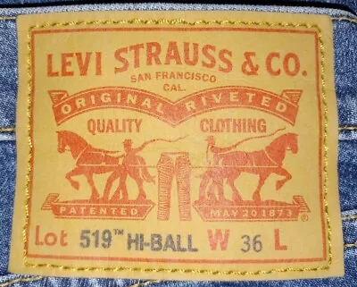 Classic 'levi / Levis' 519 Hi-ball (red Tab) Men's Jeans W36 L30 (vgc / L@@k) • £14.99