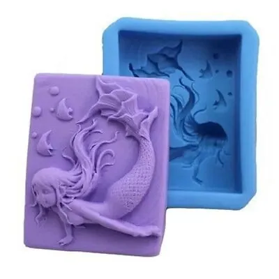 Mermaid Fish Silicone Soap Molds-DIY Soap Making Chocolate Bake Mold Craft Tools • $21.94