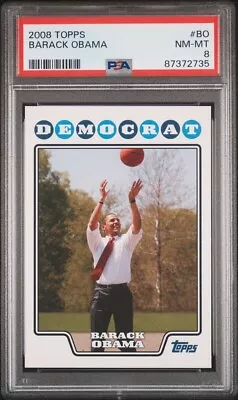 2008 Topps Barack Obama #BO SSP Shooting PSA 8 • $499.99