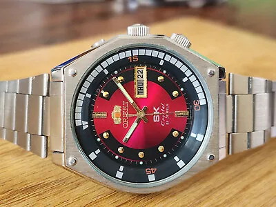 RARE Vintage Orient SK KD King Diver Automatic Red Dial Gents 3. • $199.98