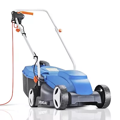 £76.49 • Buy Hyundai Electric Push Lawnmower 32cm Cut, Powerful 1000W, Lightweight Lawn Mower