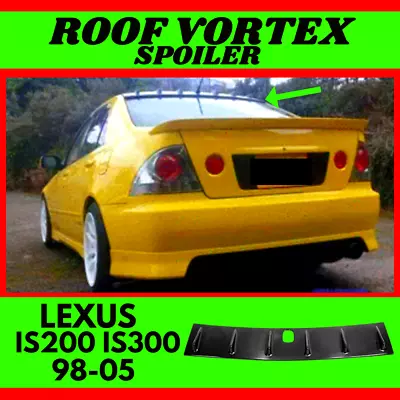 Rear Roof Vortex For Lexus IS200 IS 300 (98-05) Fin Generator Spoiler Black • $85