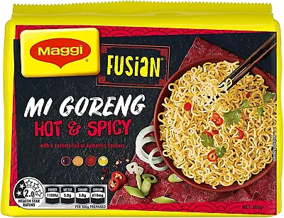 MAGGI FUSIAN Noodles Mi Goreng Hot & Spicy 30 Pack 6 X 5 • $38.44