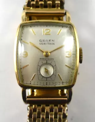 Vintage Gruen Veri-Thin Precision Hand Wind Mechanic 17J Wrist Watch Runs Lot.11 • $69.99